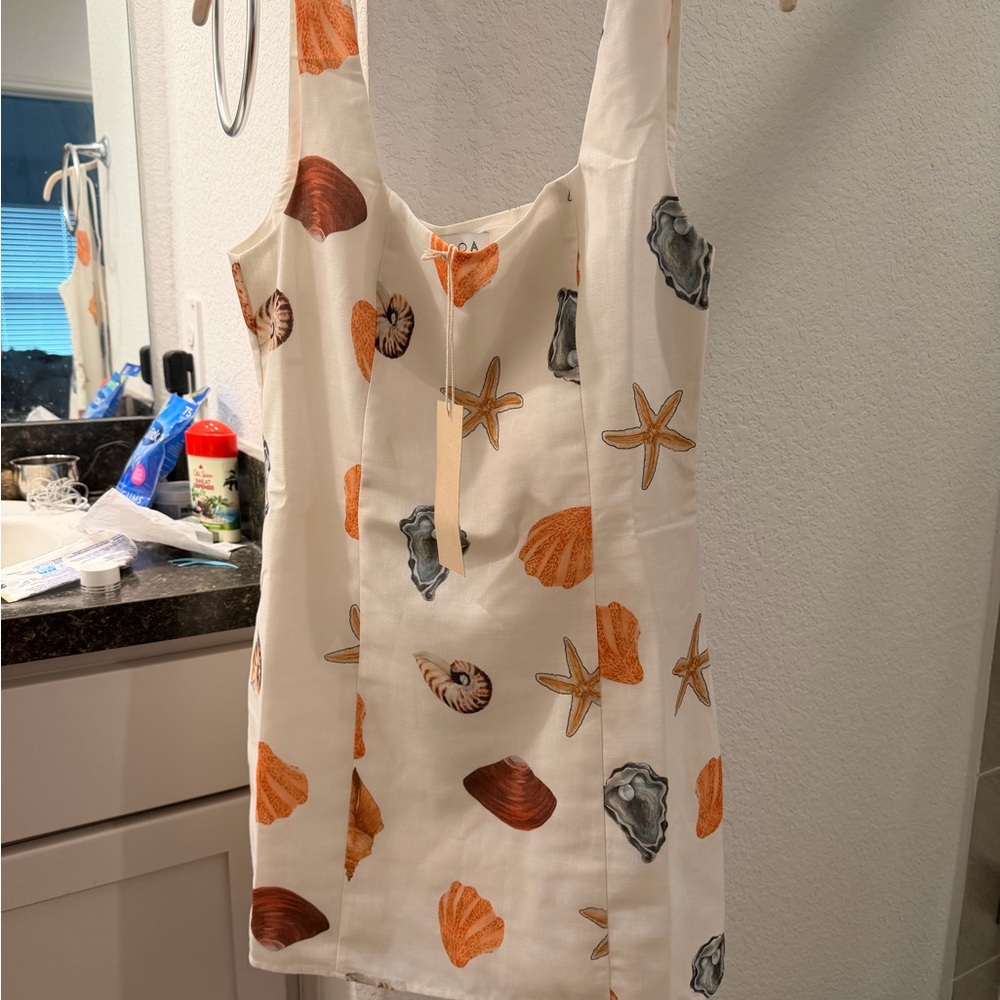 Seashell Print Mini Dress